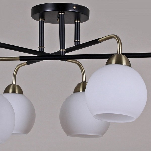 Потолочная люстра ILLUMICO  бронза арт. IL0252-6CSQ-79 BK AB