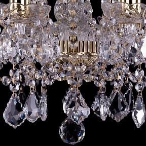 Подвесная люстра Bohemia Ivele Crystal 1413 золото арт. 1413/6/141/G/Leafs