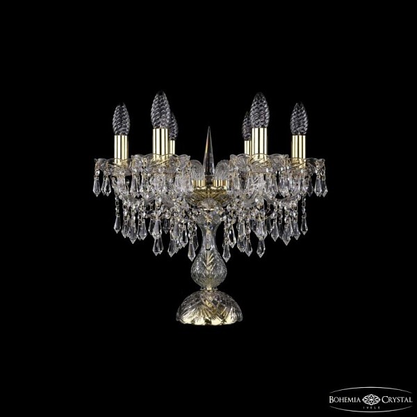 Настольная лампа декоративная Bohemia Ivele Crystal 1403 золото арт. 1403L/6/141-39 G