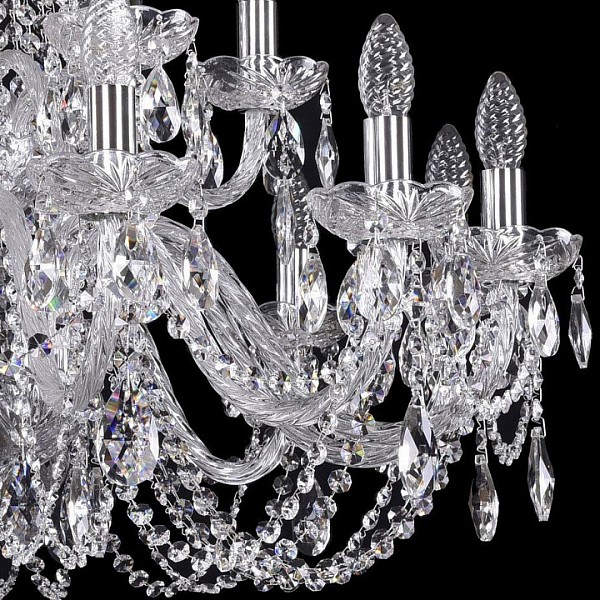 Подвесная люстра Bohemia Ivele Crystal 1402 металл арт. 1402/12+6/300/2d/Ni