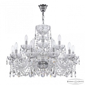 Подвесная люстра Bohemia Ivele Crystal 5402 никель арт. 5402/10+5/240 Ni Clear/M-1G