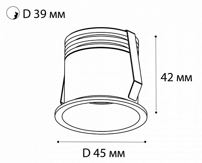 Встраиваемый светильник Italline DL 3027 белый арт. DL 3027 white