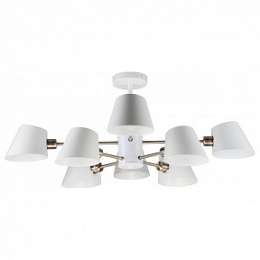 Люстра на штанге Imex MD.9130 белый арт. MD.9130-8-S WH+AB