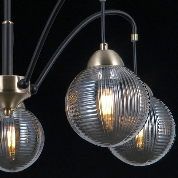 Люстра на штанге ILLUMICO  бронза арт. IL0433-5PSQ-79 BK AB