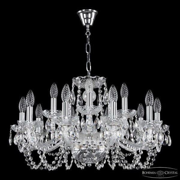 Подвесная люстра Bohemia Ivele Crystal 119 никель арт. 119/10+5/240 Ni