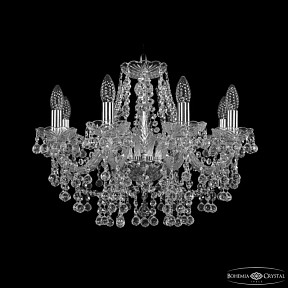 Подвесная люстра Bohemia Ivele Crystal 1409 никель арт. 1409/8/195 Ni