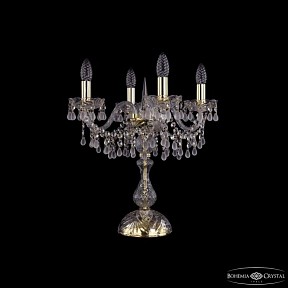 Настольная лампа декоративная Bohemia Ivele Crystal 1410 золото арт. 1410L/4/141-47 G V0300