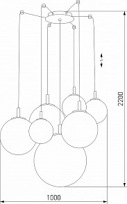 Подвесная люстра TK Lighting Cadix золото арт. 4608 Cadix Gold