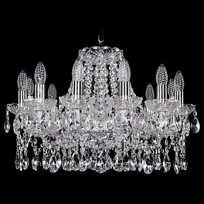 Подвесная люстра Bohemia Ivele Crystal 1413 металл арт. 1413/12/200/Ni