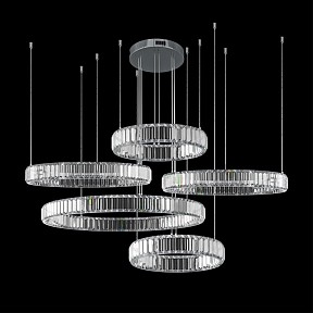 Подвесной светильник Loft it Crystal ring серый арт. 10135/5 Chrome