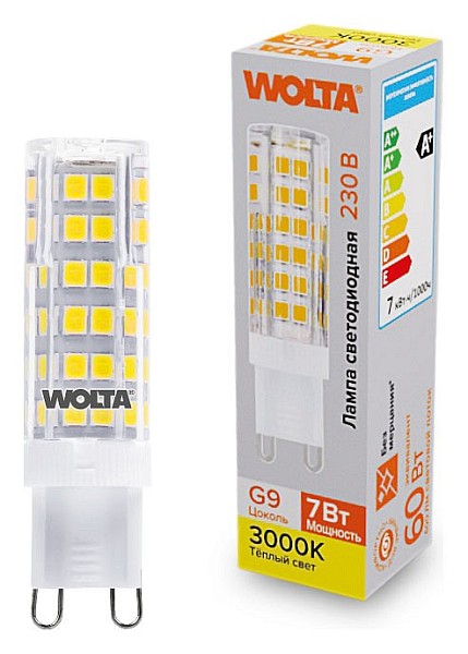 Лампа светодиодная Wolta   арт. WSTD-JCD-7W3KG9-C
