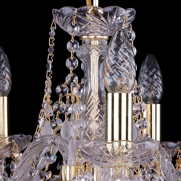 Подвесная люстра Bohemia Ivele Crystal 1410 золото арт. 1410/5/141/G/V0300