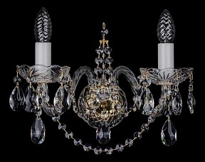 Бра Bohemia Ivele Crystal 1411 желтый арт. 1411B/2/195/XL/G