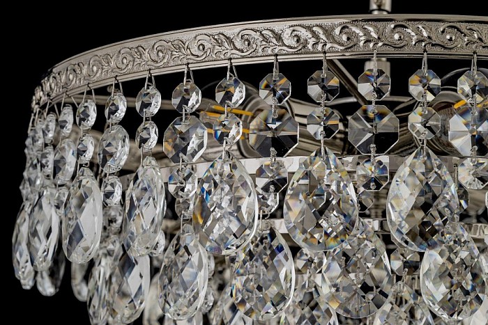 Люстра на штанге Arti Lampadari Castellana Nickel серый арт. Castellana E 1.3.38.608 N
