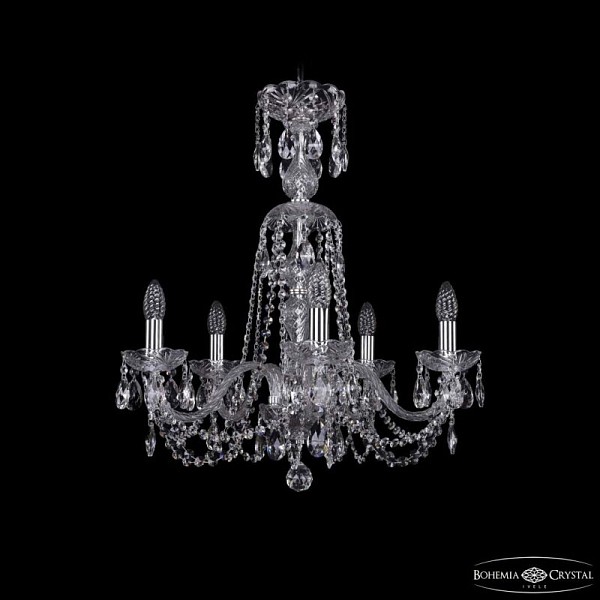 Подвесная люстра Bohemia Ivele Crystal 1402 никель арт. 1402/5/195/XL-64 Ni