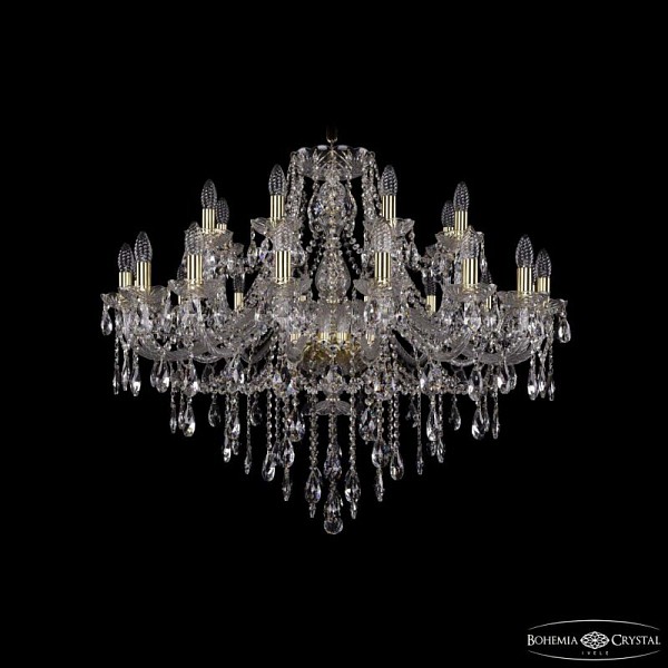 Подвесная люстра Bohemia Ivele Crystal 1415 золото арт. 1415/16+8/360 G