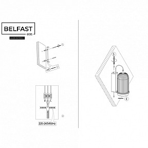 Бра Belfast PINERIDGE латунь арт. WFS-380-B1 BR