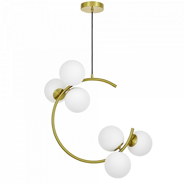 Подвесная люстра LUMINA DECO BONIO латунь арт. LDP 7031-6 MD