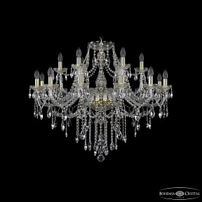 Подвесная люстра Bohemia Ivele Crystal 1415 золото арт. 1415/12+6/360 G