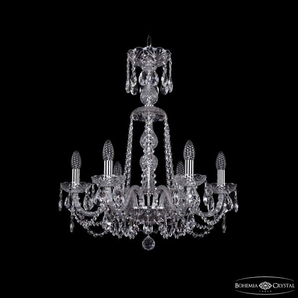 Подвесная люстра Bohemia Ivele Crystal 1402 никель арт. 1402/6/195/XL-64 Ni