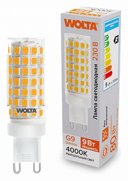 Лампа светодиодная Wolta   арт. WSTD-JCD-9W4KG9-C