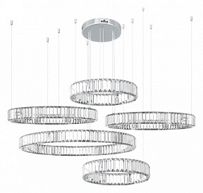 Подвесной светильник Loft it Crystal ring серый арт. 10135/5 Chrome