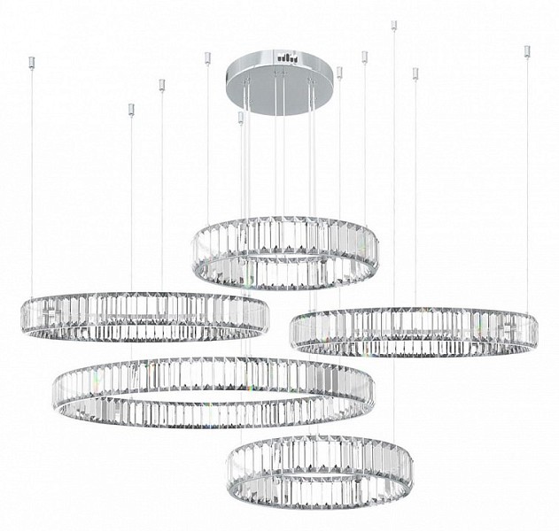 Подвесной светильник Loft it Crystal ring серый арт. 10135/5 Chrome