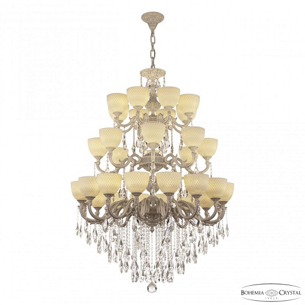 Подвесная люстра Bohemia Ivele Crystal AL7801 белый арт. AL78101/16+8+8/300/3d B WMN P1 U Wave