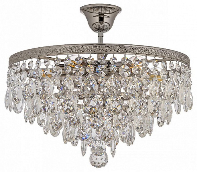 Люстра на штанге Arti Lampadari Castellana Nickel серый арт. Castellana E 1.3.30.608 N