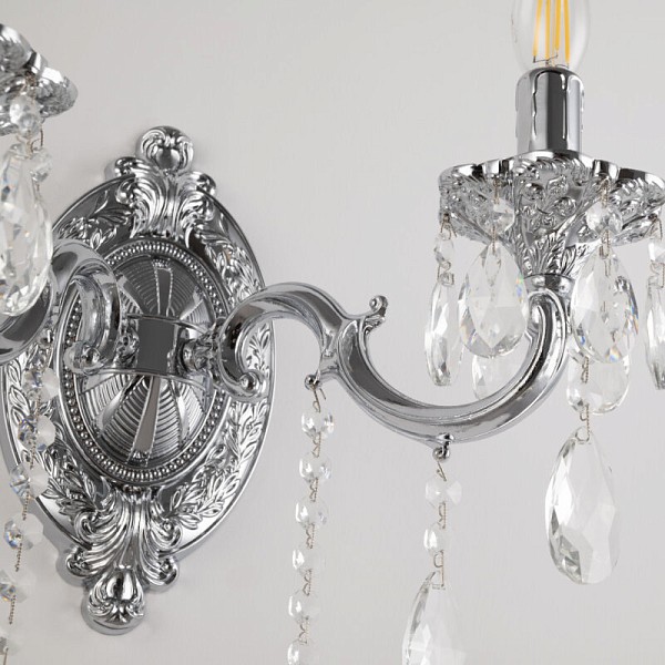 Бра Bohemia Ivele Crystal AL7801 никель арт. AL7801B10/2/175 B Ni