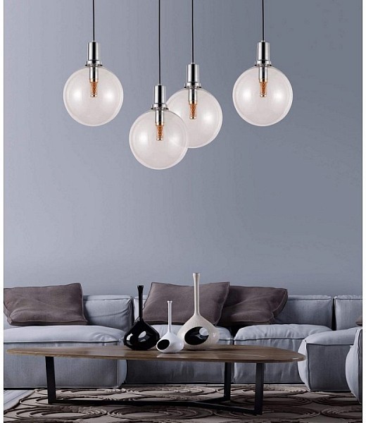 Подвесной светильник LUMINA DECO Dorito хром арт. LDP 1212-250 GY+CHR