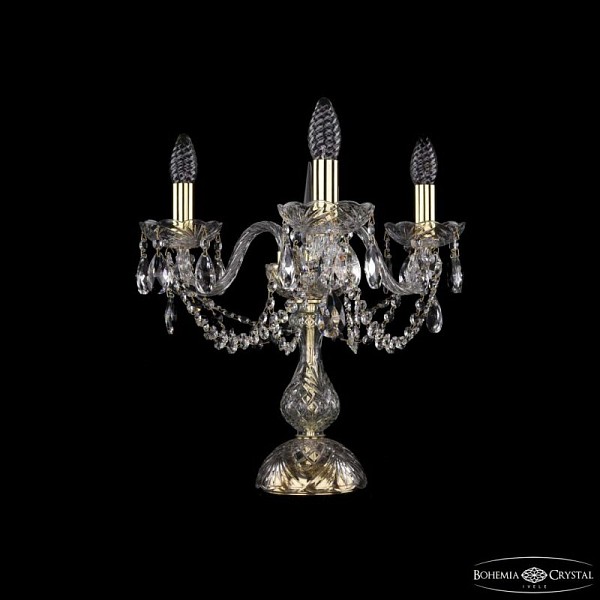 Настольная лампа декоративная Bohemia Ivele Crystal 1402 золото арт. 1402L/3/141-39 G
