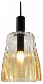 Подвесной светильник Indigo Soave черный арт. 11047/B/1P Amber