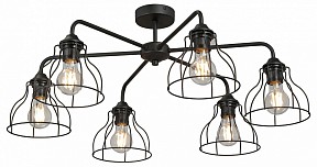 Люстра на штанге Vitaluce V3102 черный арт. V3102-1/6PL