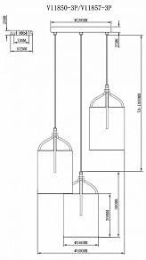 Подвесной светильник Moderli Inari золото арт. V11857-3P