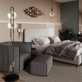 Торшер Odeon Light Magnet черный арт. 5407/23FL