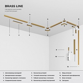 Трек Elektrostandard Line Magnetic латунь арт. 85227/00
