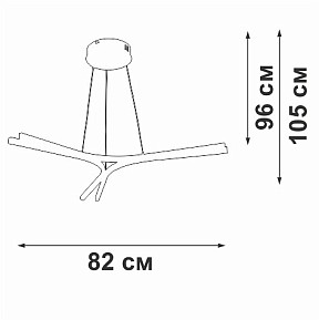 Подвесной светильник Vitaluce V2708 хром арт. V2708-9/3S
