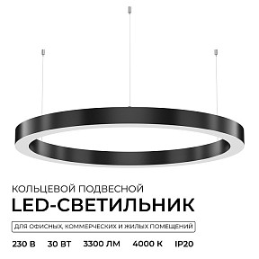 Подвесной светильник Apeyron Electrics OLA черный арт. R30-019