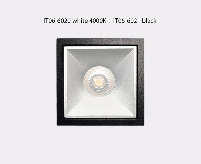 Встраиваемый светильник Italline IT06-6020 белый арт. IT06-6020 white 4000K + IT06-6021 white