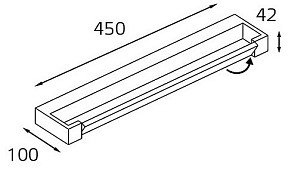 Подсветка для зеркала Italline IT01-1068/45 черный арт. IT01-1068/45 black