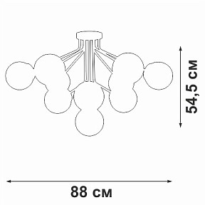 Потолочная люстра Vitaluce V42870 золото арт. V42870-8/10PL