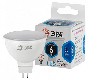 Лампа светодиодная Эра Стандарт  арт. LED MR16-6W-840-GU5.3