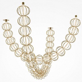 Подвесной светильник Maytoni Golden Cage желтый арт. MOD216PL-L42G3K
