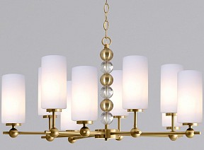 Подвесная люстра ILLUMICO  латунь арт. IL5226-10PLS-25 ELITE
