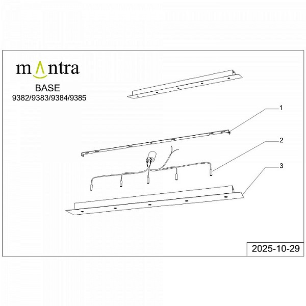 Подвесной светильник Mantra Arrecife белый арт. 9382+9211 (5L)