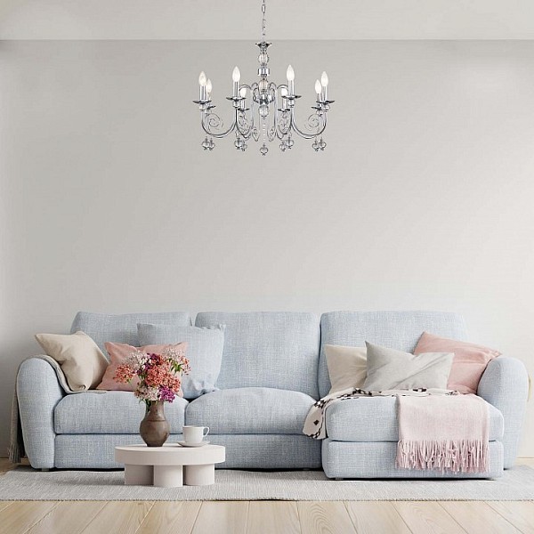 Подвесной светильник Escada Shine серый арт. 678/8PL Chrome