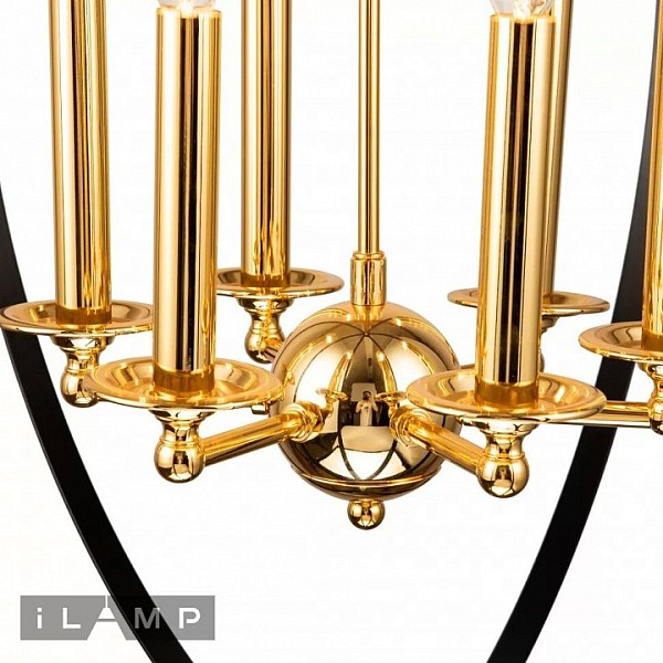 Подвесная люстра iLamp Element золото арт. 9977-800 GL+BK