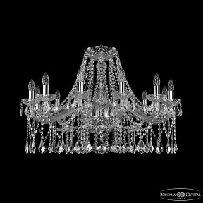 Подвесная люстра Bohemia Ivele Crystal 1413 никель арт. 1413/12/300 Ni Leafs