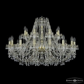 Подвесная люстра Bohemia Ivele Crystal 1410 золото арт. 1410/16+8/360 G V0300